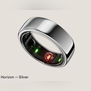 Oura Ring Gen3 Horizon Silver, Size 7 With Charger & Box
